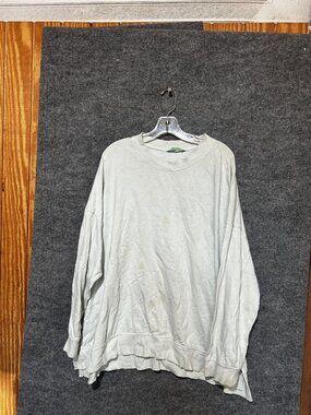 Dip Sweatshirt Womens 3X Green Fleece Crewneck Pullover Solid Basic Relaxed Fit